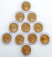 Amerikai Egyesült Államok 2010-2014. 1$ "Elnöki Dollárok" (11xklf) mind kapszulában T:1,1-...