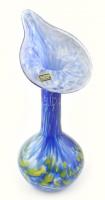 Austen Glaskunst üveg váza, hibátlan, jelzett, m: 30 cm