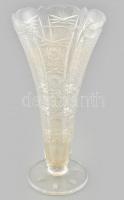 Ólomkristály váza, metszett, hibátlan, m: 30 cm