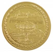 DN "Magyar Aranyóriások - Hunyadi Mátyás koronázása 1464" aranyozott Cu emlékérem tanúsítv...