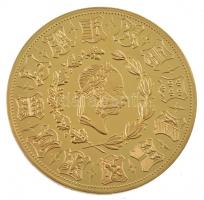 DN "Osztrák-Magyar Monarchia pénzei utánveretben - 1873. 4 Dukát" aranyozott Cu-Ni emlékér...