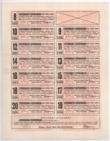 Budapest 1923. "Magyar Városi Bank Részvénytársaság" 25 részvénye egyben, egyenként 400K-r...