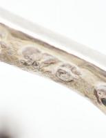 Ezüst(Ag) fülbevalópár markazittal és kék kővel, jelzett, bruttó: 6,14 g