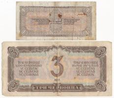 Szovjetunió 1937. 3Ch + 1938. 1R T:III fo.
Soviet Union 1937. 3 Chervontsa + 1938. 1 Ruble C:F spot...