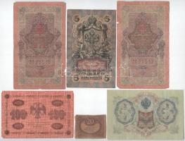 Orosz Birodalom 1905-1918. 3R-100R (6db, 5xklf) T:III,III-
Russian Empire 1905-1918. 3 Rubles - 100...