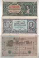 1930-1936. 10P-100P (3xklf) + 1944. 20P "A Vörös hadsereg Parancsnoksága" + 1946. 100.000M...