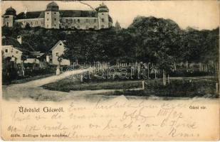 1907 Gács, Halic; vár, kastély. Redlinger Ignác kiadása / castle (b)