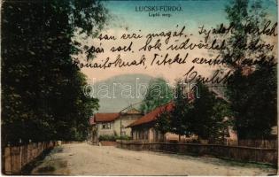 Lucski-fürdő, Lúcky Kúpele (Liptó); utca / street view, spa (Rb)