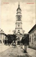 1908 Rimaszombat, Rimavská Sobota; Evangélikus templom. Lévai Izsó kiadása / Lutheran church (Rb)