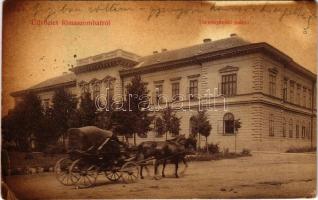 1907 Rimaszombat, Rimavská Sobota; Törvényszéki palota, lovaskocsi. W.L. 581. / court palace, horse-drawn carriage (fl)