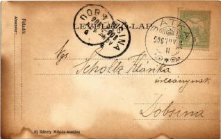 1906 Rimaszombat, Rimavská Sobota; Deák Ferenc utca, Rábely Miklós üzlete, Haas Salamon, Róth Ignác ...