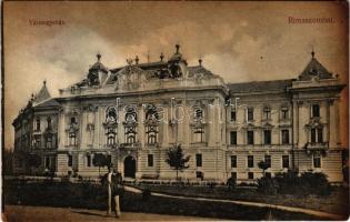 1906 Rimaszombat, Rimavská Sobota; Vármegyeháza. Rábely Miklós kiadása / county hall (fl)