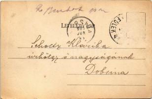 1905 Rimaszombat, Rimavská Sobota; Tompa Mihály szobra. Rábely Miklós kiadása / statue, monument (Rb...