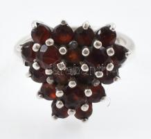 Ezüst (Ag) garnitúra - gyűrű, m: 52, medál, fülbevaló, jelzett, bruttó: 13,7g