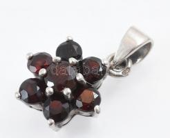 Ezüst (Ag) garnitúra - gyűrű, m: 52, medál, fülbevaló, jelzett, bruttó: 13,7g