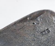 Ezüst (Ag) szitakötő medál, turmalinos láncon, jelzett, h: 40 cm, nettó:7,5g