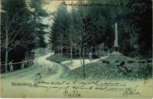 1907 Körmöcbánya, Kremnitz, Kremnica; Zólyomvölgy, Honvéd emlékmű. Ritter Lipót J. kiadása / Hungarian military monument, heroes statue (EK)
