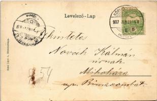 1907 Körmöcbánya, Kremnitz, Kremnica; Zólyomvölgy, Honvéd emlékmű. Ritter Lipót J. kiadása / Hungari...