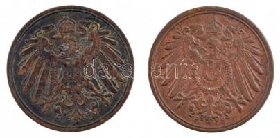 Német Birodalom 1912. 1pf (2xklf: J és F verdejel) T:2-
German Empire 1912. 1 Pfennig (2xdiff: J an...