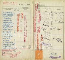 1928-29 Pázmány Péter Egyetemi leckekönyve, Fejér Lipót, Rados Gusztáv, Pauler Ákos, Császár Elemér és még mások aláírásaival