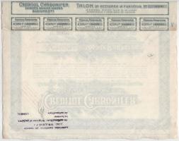 4db klf külföldi részvény egy jelzett másolattal, közte Románia 1922. "Concordia" részvény...