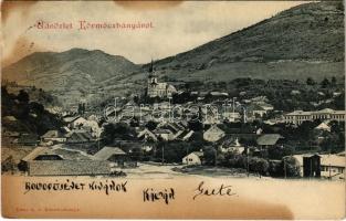 1899 (Vorläufer) Körmöcbánya, Kremnitz, Kremnica; látkép. Ritter Lipót J. kiadása / general view (fl)