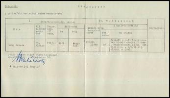 Maléter Pál leendő miniszter aláírása névjegyzéken