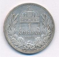 1912KB 1K Ag "Ferenc József" T:2 kis patina Adamo K5.1
