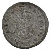 1684K-B Denár Ag "I. Lipót" Körmöcbánya (0,36g) T:2- patina Hungary 1684K-B Denar Ag "...