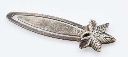 Ezüst(Ag) könyvjelző, jelzett, h: 6 cm, nettó: 6,6 g