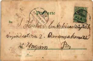 1901 Helgoland, Helgoländer. Gruss aus Helgoland. W. Hagelberg Art Nouveau, litho (b)