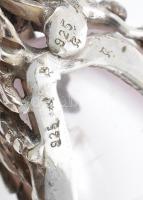 Ezüst(Ag) nyakék hegyikristállyal, jelzett, h: 42 cm, bruttó: 60,94 g