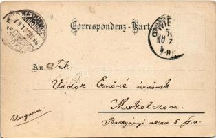 1897 (Vorläufer!) Wien, Vienna, Bécs; Rathaus / town hall. Lith & Verlag v. Henri Schlumpf. Art ...