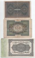 Vegyes: Ausztria 1922. 100K + Német Birodalom / Weimar Köztársaság 1918. 20M + 1919. 50M + 1920. 10M...