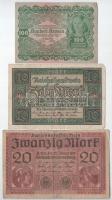 Vegyes: Ausztria 1922. 100K + Német Birodalom / Weimar Köztársaság 1918. 20M + 1919. 50M + 1920. 10M...