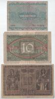 Vegyes: Ausztria 1922. 100K + Német Birodalom / Weimar Köztársaság 1918. 20M + 1919. 50M + 1920. 10M...