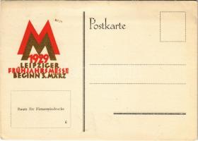 1929 Leipziger Frühjahrs Messe. Beginn: 3. März / Leipzig Trade Fair advertising card s: Baus (EK)