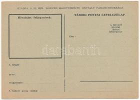 Tábori Postai Levelezőlap. Kiadja a M. kir. Honvéd haditudósító osztály parancsnoksága / WWII Hungar...