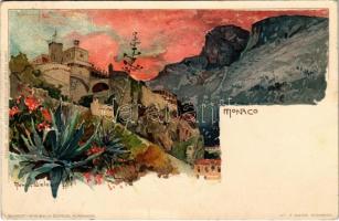 1908 Monaco. Carte Postale Artistique de Velten No. 465. litho s: Manuel Wielandt