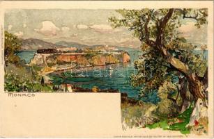 Monaco. Carte Postale Artistique de Velten No. 463. litho s: Manuel Wielandt