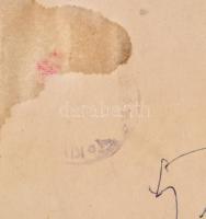 Szász Endre (1926-2003): Férfi portré, 1960-as évek. Olaj, papír, jelzett. Hátoldalán Magyar Nemzeti...