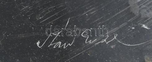 Szász Endre (1926-2003): Férfi fej, 1960-as évek. Olaj, papír, jelzett. Hátoldalán Magyar Nemzeti Ga...