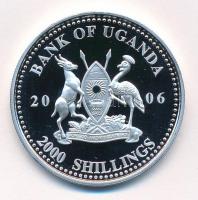 Uganda 2006. 2000Sh Ag "A labdarúgás halhatatlanjainak csarnoka - Portugália 2000-es évek / Lui...
