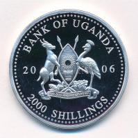 Uganda 2006. 2000Sh Ag "A labdarúgás halhatatlanjainak csarnoka - Olaszország 2000-es évek / Fr...