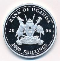 Uganda 2006. 2000Sh Ag "A labdarúgás halhatatlanjainak csarnoka - Németország 1970-es évek / Fr...