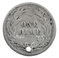 Amerikai Egyesült Államok 1901. 10c Ag "Barber" T:3 lyuk, patina
USA 1901. 10 Cents Ag &q...