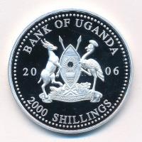 Uganda 2006. 2000Sh Ag "A labdarúgás halhatatlanjainak csarnoka - Franciaország 1990-es évek / ...