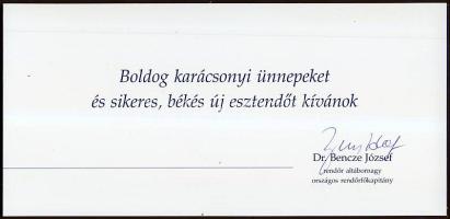 Dr. Bencze József rendőr altábornagy és országos rendőrfőkapitány aláírása