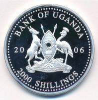 Uganda 2006. 2000Sh Ag "A labdarúgás halhatatlanjainak csarnoka - Franciaország 1980-as évek / ...