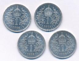Ausztria 1913-1916. 1K Ag "Ferenc József" (4xklf) T:1-,2 ph, karc
Austria 1913-1916. 1 Co...